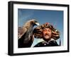 Takhuu Head Eagle Man, Altai Sum, Golden Eagle Festival, Mongolia-Amos Nachoum-Framed Photographic Print