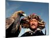 Takhuu Head Eagle Man, Altai Sum, Golden Eagle Festival, Mongolia-Amos Nachoum-Mounted Photographic Print