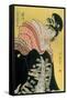 Takigawa from the Tea-House, Ogi-Kitagawa Utamaro-Framed Stretched Canvas