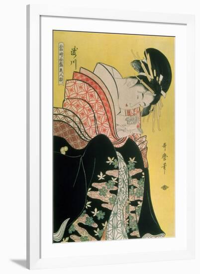 Takigawa from the Tea-House, Ogi-Kitagawa Utamaro-Framed Giclee Print