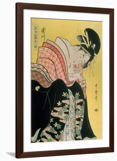 Takigawa from the Tea-House, Ogi-Kitagawa Utamaro-Framed Giclee Print