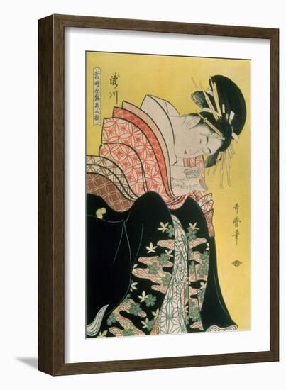 Takigawa from the Tea-House, Ogi-Kitagawa Utamaro-Framed Giclee Print