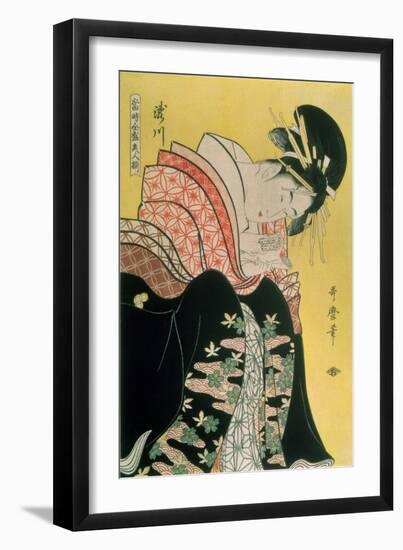 Takigawa from the Tea-House, Ogi-Kitagawa Utamaro-Framed Giclee Print