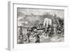 Taking a 4.7" Naval Gun across the Tugela River During the Battle of Colenso-Louis Creswicke-Framed Giclee Print