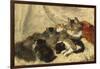 Taking a Cat Nap-Henriette Ronner-Knip-Framed Giclee Print