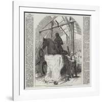 Taking a Plaster Cast of the Statue of Charles the First, at Charing-Cross-null-Framed Giclee Print