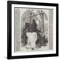 Taking a Plaster Cast of the Statue of Charles the First, at Charing-Cross-null-Framed Giclee Print