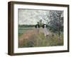 Taking a Walk Near Argenteuil-Claude Monet-Framed Giclee Print