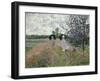 Taking a Walk Near Argenteuil-Claude Monet-Framed Giclee Print