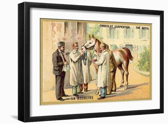 Taking Blood from a Horse-null-Framed Giclee Print