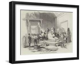 Taking Casts of the Sphynx, at the Louvre-null-Framed Giclee Print