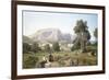 Taking in the View on the Island of Capri in the Gulf of Naples, 1853-Henri-Joseph Harpignies-Framed Giclee Print