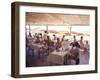 Taking Lunch in a Shaded Restaurant by the Shore in Juan Les Pins on the French Riviera, France-Ralph Crane-Framed Photographic Print