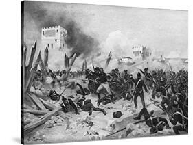 Taking of Badajoz 1812-Henri Dupray-Stretched Canvas