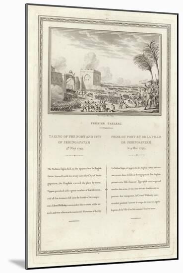 Taking of the Fort and City of Seringapatam, 4 May 1799-Jean Duplessi-Bertaux-Mounted Giclee Print