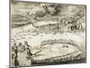 Taking of the Swedish Nöteburg Fortress by Russian Troops on October 11, 1702, 1703-Adriaan Schoonebeek-Mounted Giclee Print