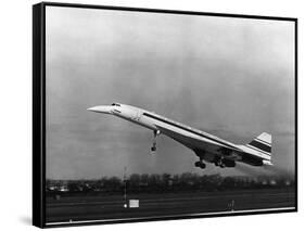 Taking Off for the First Time at 3.30 P.M. Is Concorde 001-null-Framed Stretched Canvas