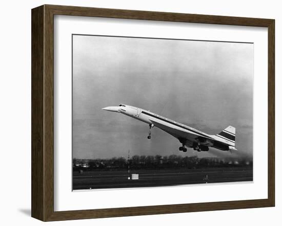Taking Off for the First Time at 3.30 P.M. Is Concorde 001-null-Framed Premium Photographic Print