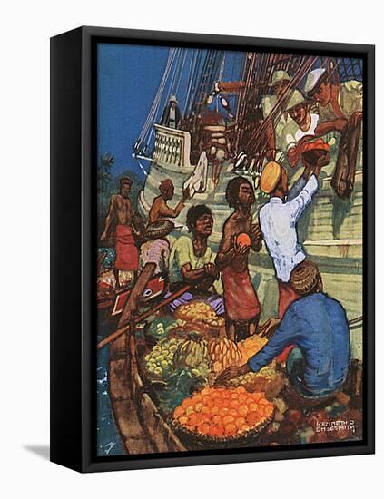 Taking on Fruit Supplies-Kenneth D Shoesmith-Framed Stretched Canvas