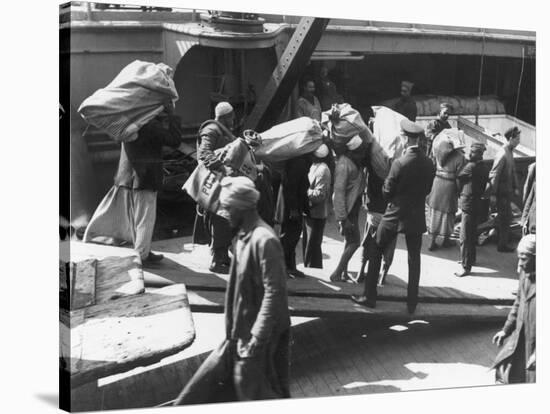 Taking on the Mail Port Said Egypt-Pontin Brown-Stretched Canvas