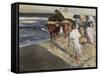 Taking Out the Boat-Joaquín Sorolla y Bastida-Framed Stretched Canvas