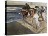 Taking Out the Boat-Joaquín Sorolla y Bastida-Stretched Canvas