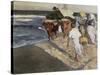 Taking Out the Boat-Joaquín Sorolla y Bastida-Stretched Canvas