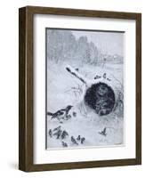 Taking Shelter-Louis Wain-Framed Giclee Print