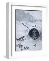 Taking Shelter-Louis Wain-Framed Giclee Print