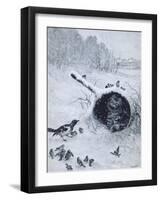 Taking Shelter-Louis Wain-Framed Giclee Print