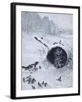 Taking Shelter-Louis Wain-Framed Giclee Print