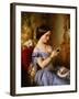 Taking Tea in the Drawing Room-Arthur Hughes-Framed Giclee Print