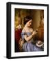 Taking Tea in the Drawing Room-Arthur Hughes-Framed Giclee Print