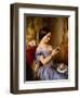 Taking Tea in the Drawing Room-Arthur Hughes-Framed Giclee Print