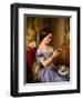 Taking Tea in the Drawing Room-Arthur Hughes-Framed Giclee Print