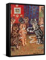 Taking Tea-Louis Wain-Framed Stretched Canvas