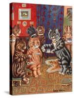 Taking Tea-Louis Wain-Stretched Canvas