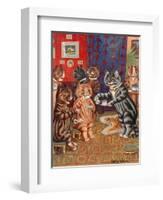 Taking Tea-Louis Wain-Framed Giclee Print