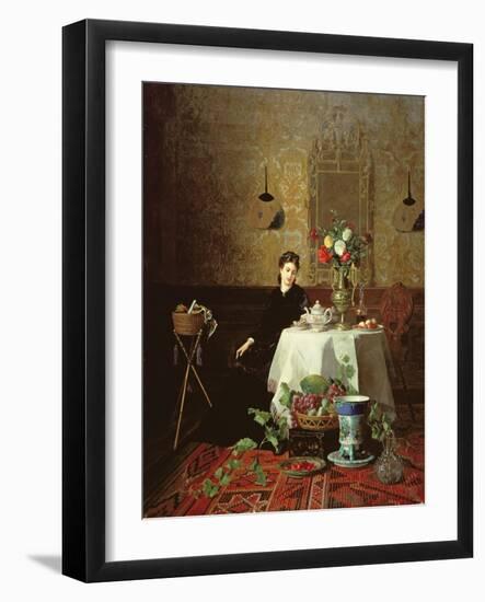 Taking Tea-David Emil Joseph de Noter-Framed Giclee Print