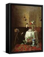 Taking Tea-David Emil Joseph de Noter-Framed Stretched Canvas