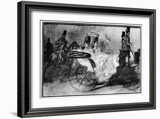 'Taking the Air', 19th century, (1930). Artist: Constantin Guys-Constantin Guys-Framed Giclee Print