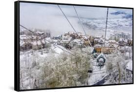 Taking the Gondola Up the Mountain at Telluride Ski Resort-Howie Garber-Framed Stretched Canvas