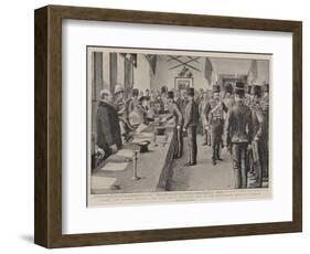 Taking the Queen's Shilling, the Lord Mayor Enrolling Men of the Honourable Artillery Company-Henry Marriott Paget-Framed Giclee Print