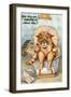 Taking the Waters as Seen by Louis Wain, C.1930-Louis Wain-Framed Giclee Print