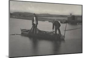 Taking up the Eel-Net ( levée du filet à anguilles )-Peter Henry Emerson-Mounted Giclee Print