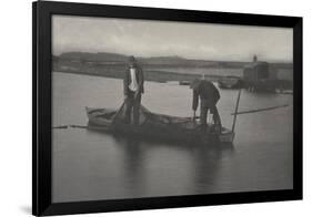 Taking up the Eel-Net ( levée du filet à anguilles )-Peter Henry Emerson-Framed Giclee Print