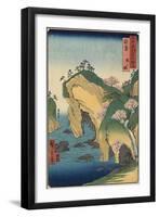 Takinoura Beach, Noto Province, September 1853-Utagawa Hiroshige-Framed Giclee Print