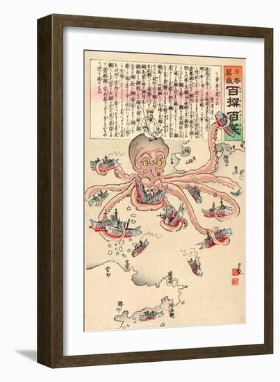 Tako No Asirai-Kobayashi Kiyochika-Framed Giclee Print