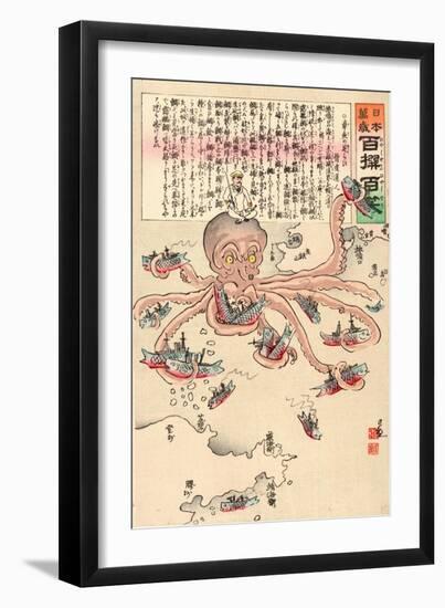 Tako No Asirai-Kobayashi Kiyochika-Framed Giclee Print