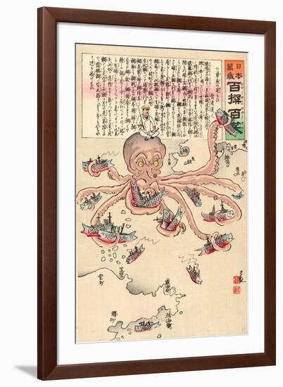 Tako No Asirai-Kobayashi Kiyochika-Framed Giclee Print